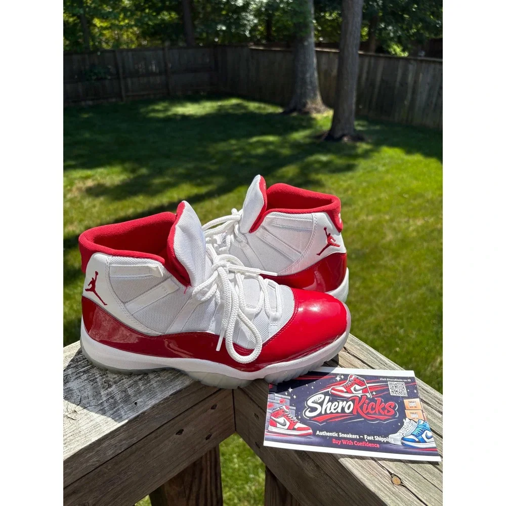 Air Jordan 11 Retro Cherry Varsity Red White CT8012-116 Mens‎ Basketball Shoes
